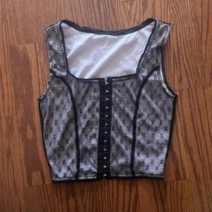 Corset style sexy crop tank
